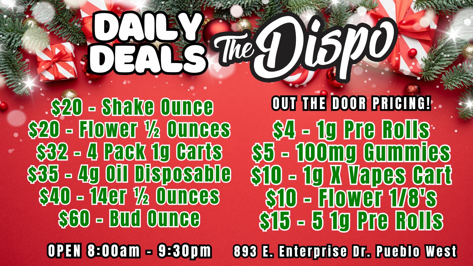The Dispo Snow Much to Save, Only at The Dispo!