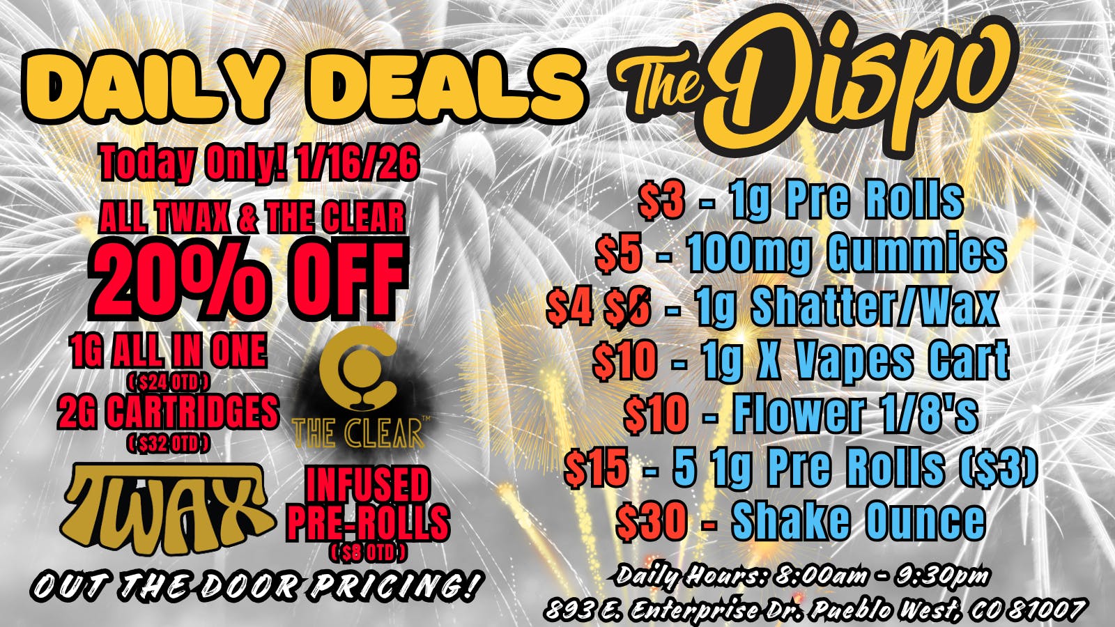 The Dispo The Clear / TWAX 20% OFF, Only at The Dispo!