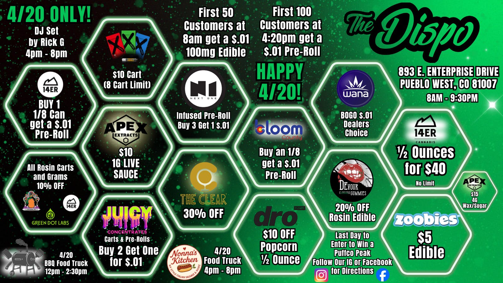 The Dispo Exclusive 420 Deals Only at The Dispo! TODAY ONLY!