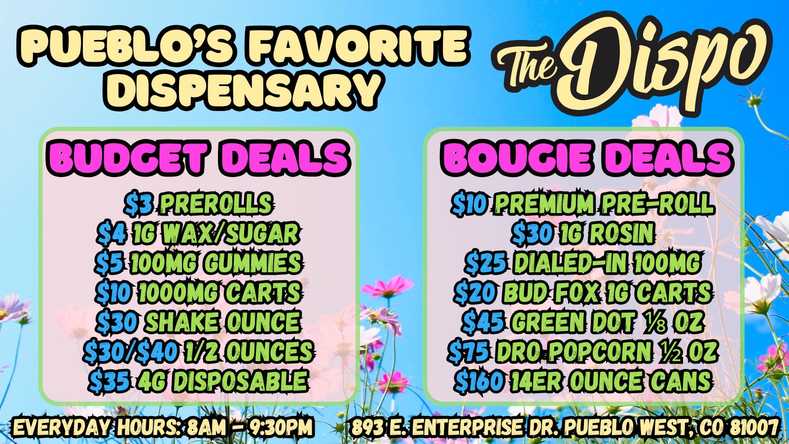 The Dispo Pueblo's Favorite Dispensary with Exclusive Deals!