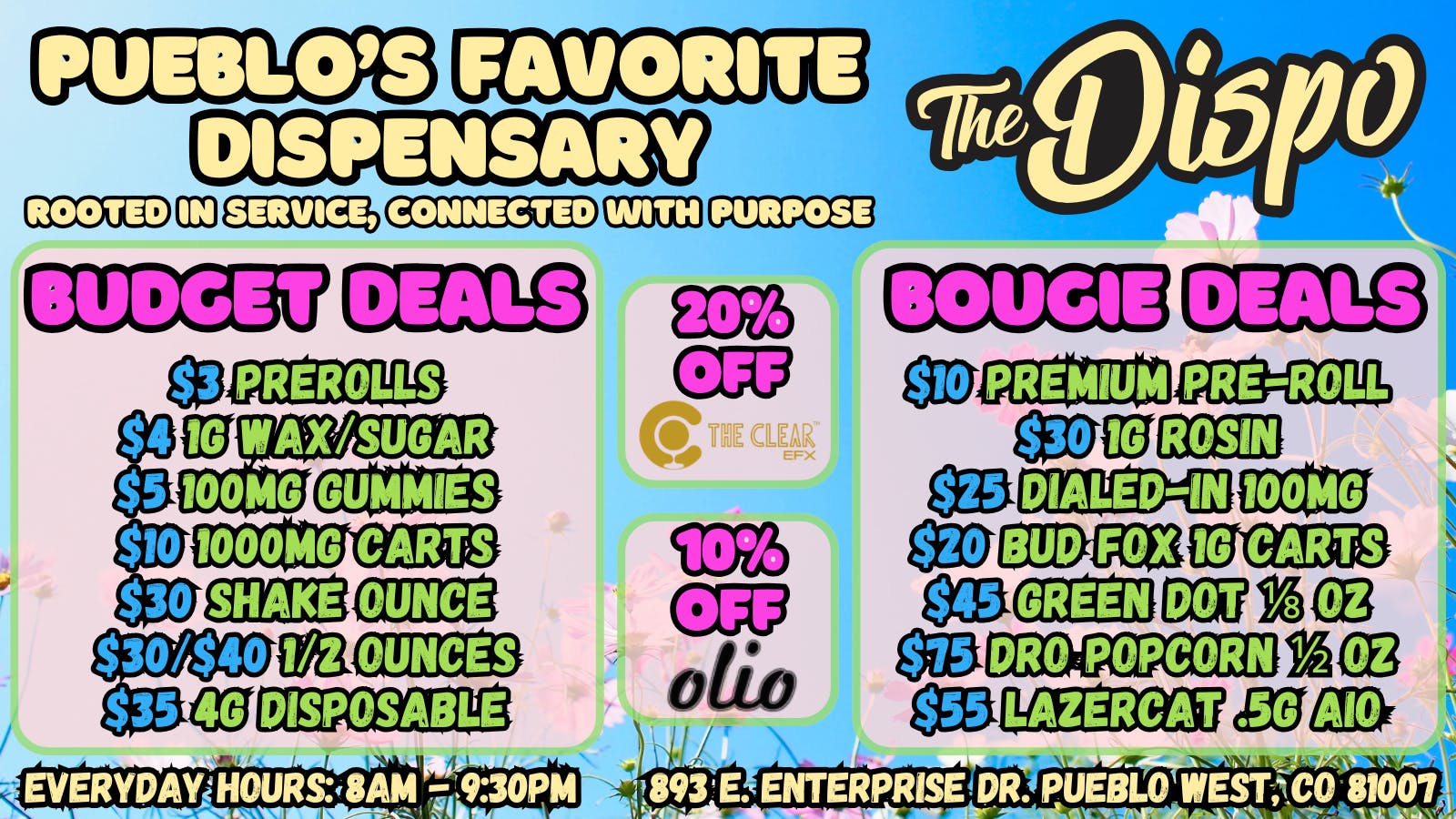 The Dispo Pueblo's Favorite Dispensary with Exclusive Deals!