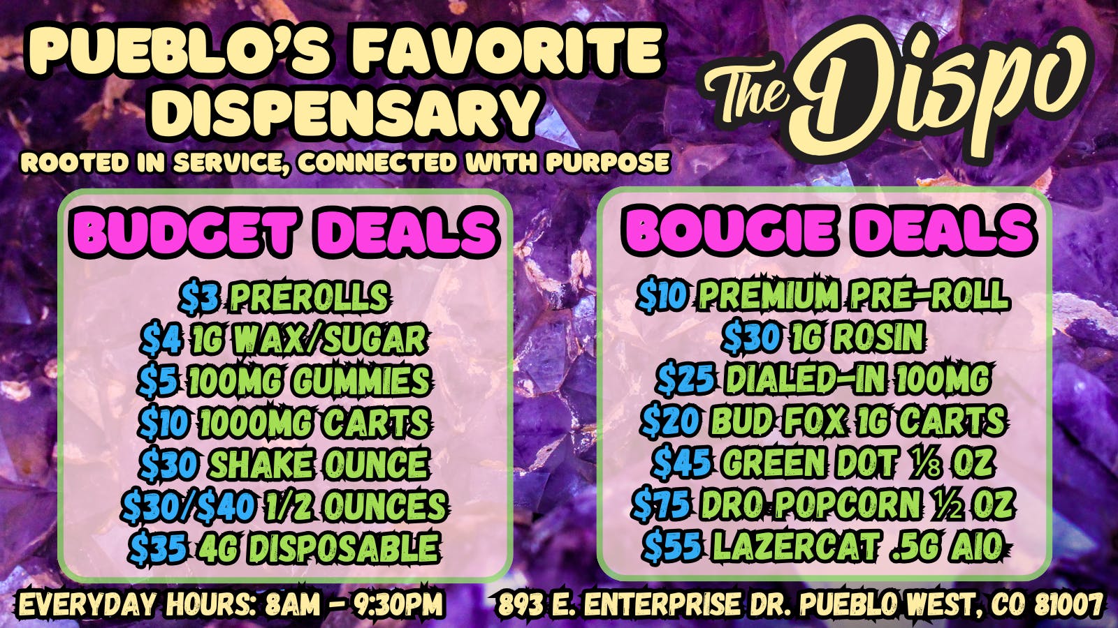 The Dispo Pueblo's Favorite Dispensary with Exclusive Deals!