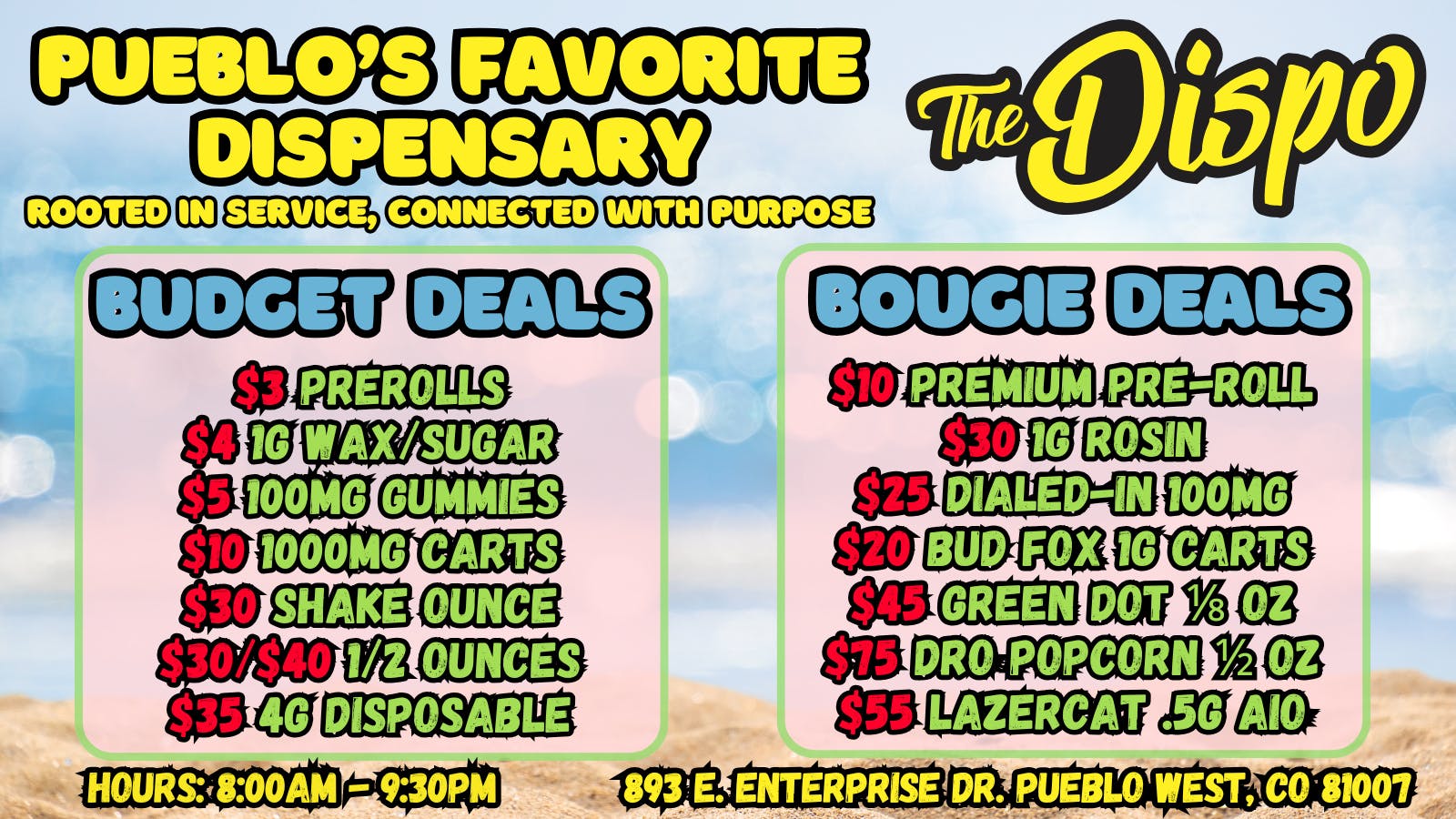 The Dispo $3 JOINT | $4 1G WAX | $10 CART | $20 HI-FUEL 1/8