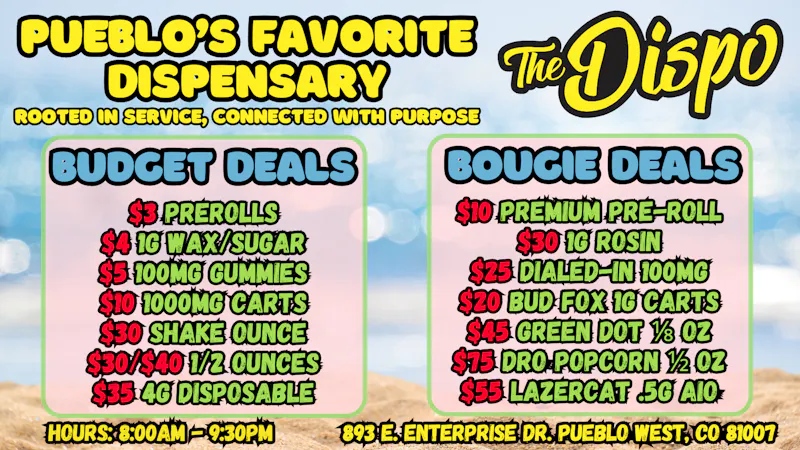 The Dispo $3 JOINT | $4 1G WAX | $10 CART | $20 HI-FUEL 1/8