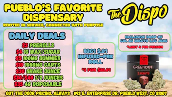 The Dispo $3 JOINT | $4 1G WAX | $10 CART | $20 HI-FUEL 1/8