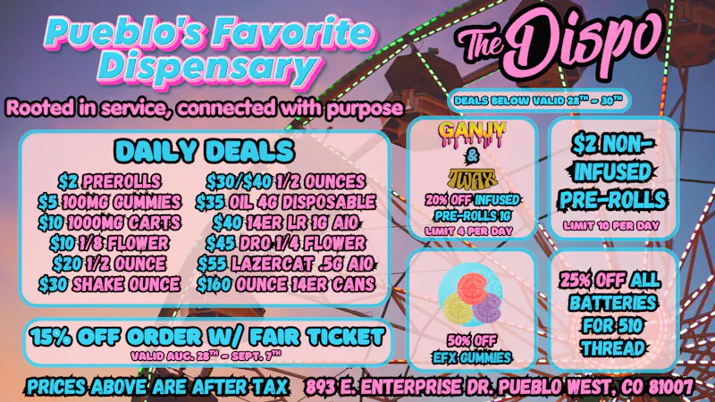 The Dispo $2 JOINTS | $10 1/8s | $10 CART | CO FAIR DEALS