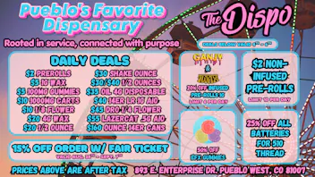 The Dispo $2 JOINT | $5 EDIBLE | $5 1G WAX | CO FAIR DEALS!