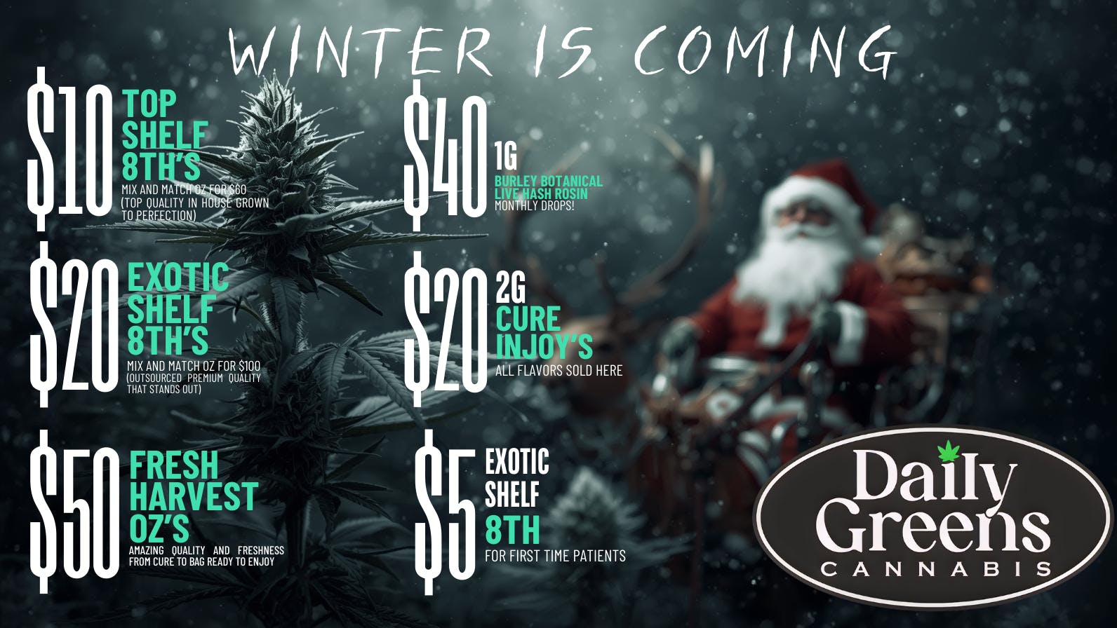 Daily Greens Santa's Good List