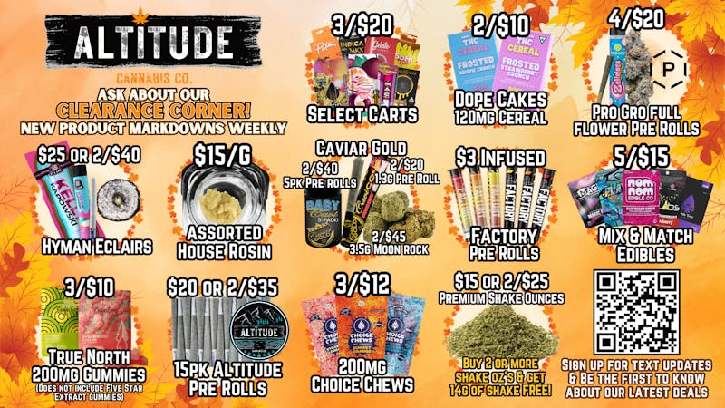 Altitude Cannabis Co ✨🧡Autumn Deals Await @ Altitude🧡✨