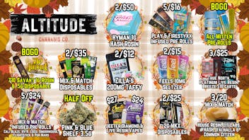 Altitude Cannabis Co 🍁🍂Fall into Savings @ Altitude🍂🍁