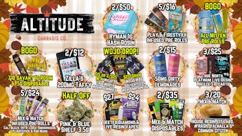 Altitude Cannabis Co 🍁🍂Fall into Savings @ Altitude🍂🍁
