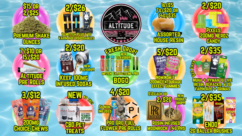 Altitude Cannabis Co NEW COOKIES INF. PRS, VAPES, & FLOWER !!!!