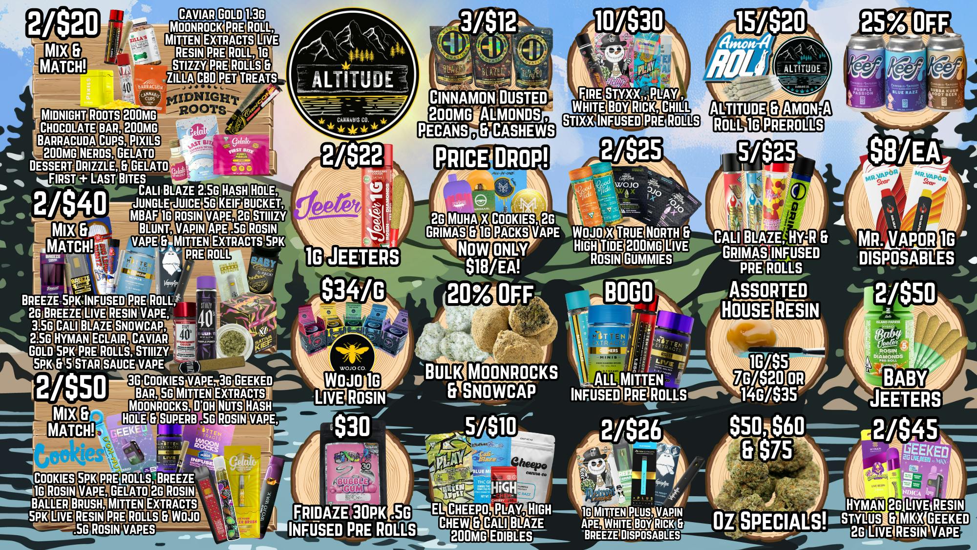 Altitude Cannabis Co NEW 🔥Mix & Match🔥 Deals @ Altitude