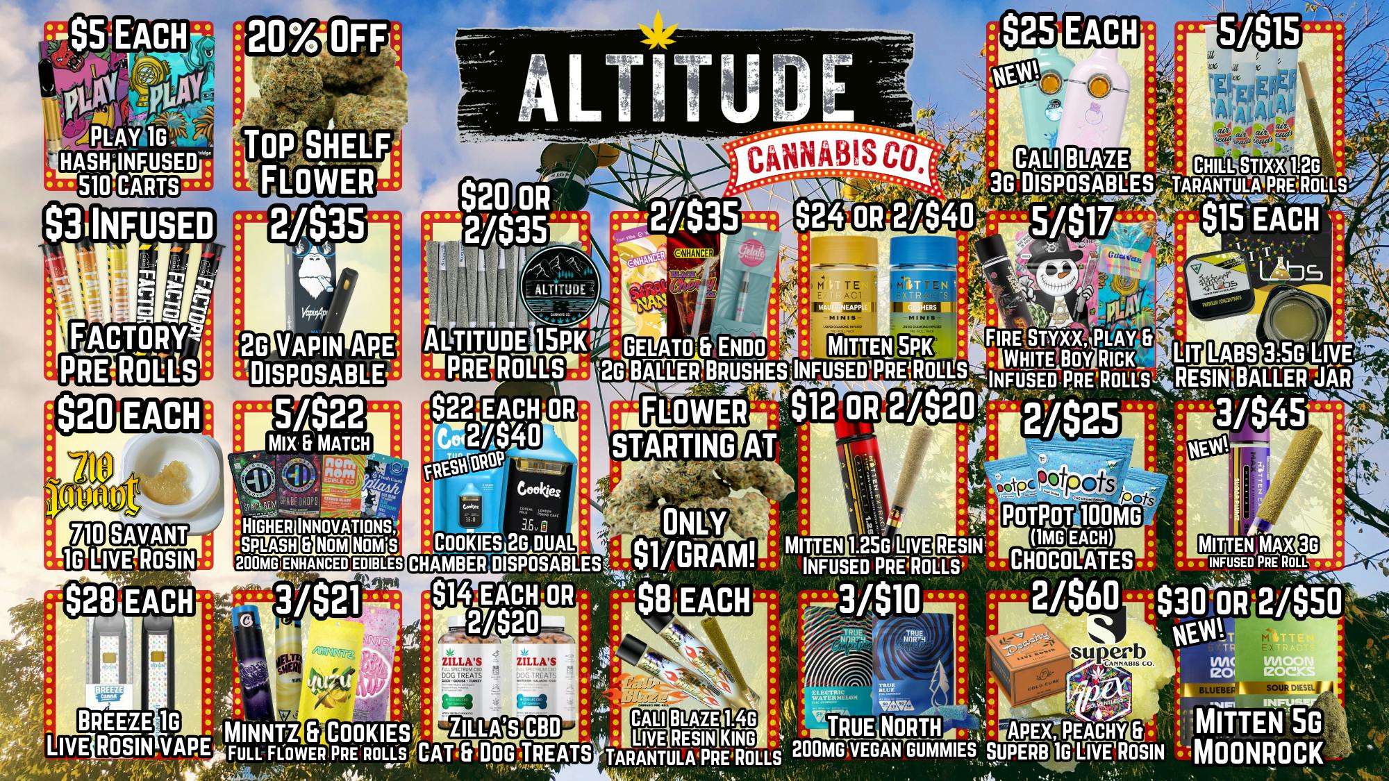 Altitude Cannabis Co 🤩NEW Mitten MAX 3g Infused Pre Rolls🫨 @ Altitude