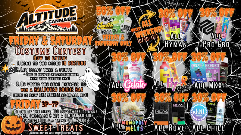 Altitude Cannabis Co Altitude's 🎃Hallo-Weekend Smoketacular👻