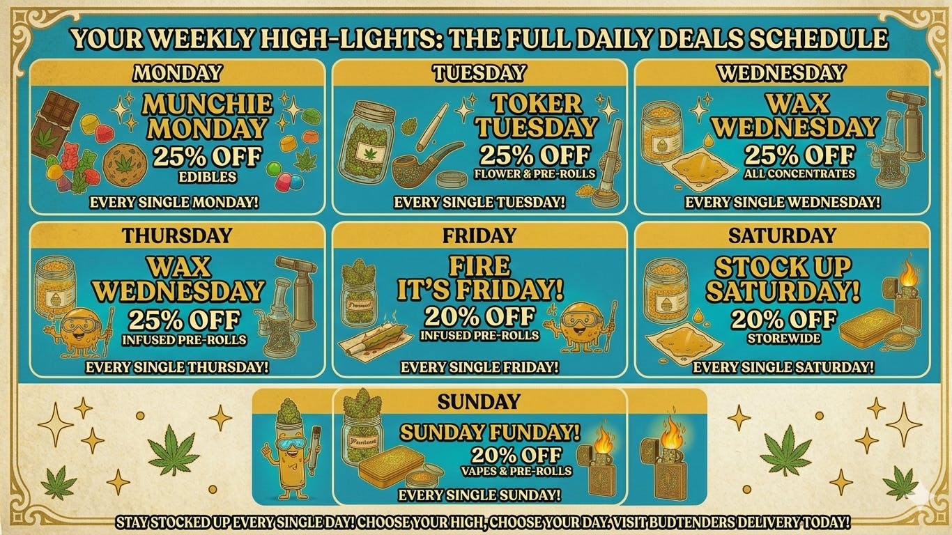 Budtenders Delivery THANK GOD FOR THURSDAY - 25% OFF INFUSED PRE-ROLLS