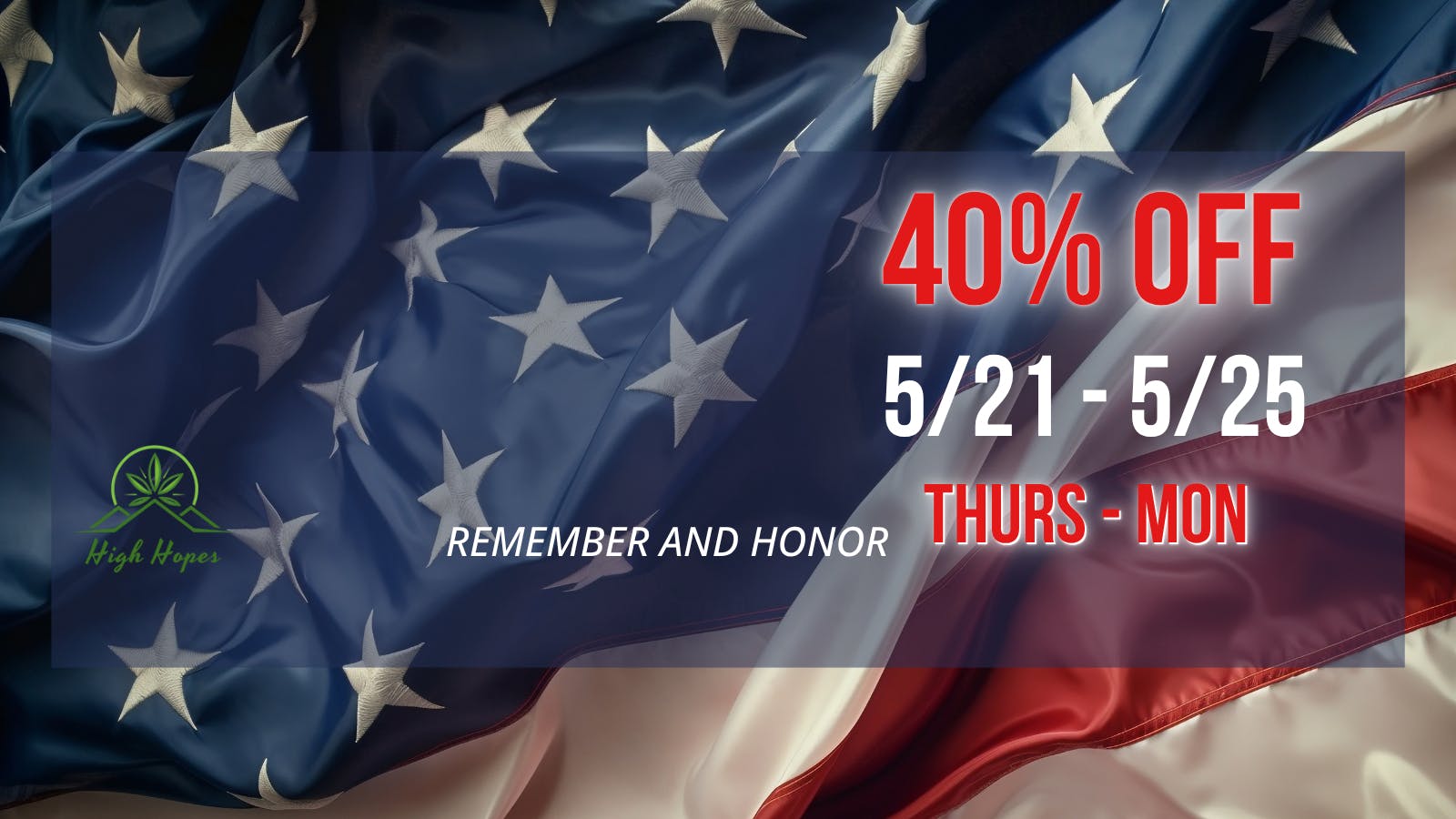 High Hopes - Meridian Memorial Sale 40%