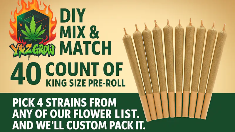 Y&Z Grow - Delivery Create your own Pre-Roll Jar, 40 joints for $ 120