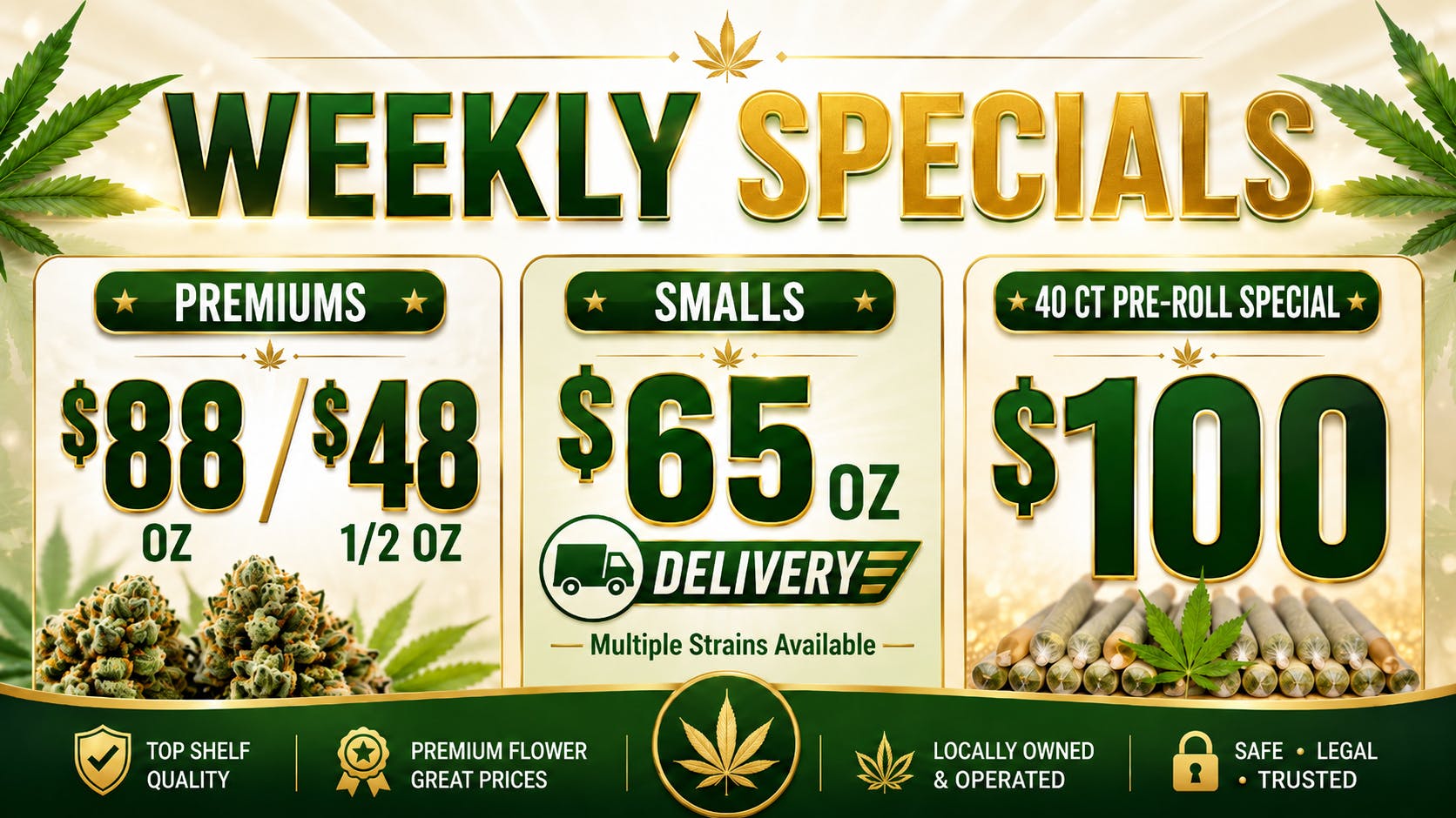 Y&Z Grow - Delivery Weekly Flower & Pre-Roll Specials