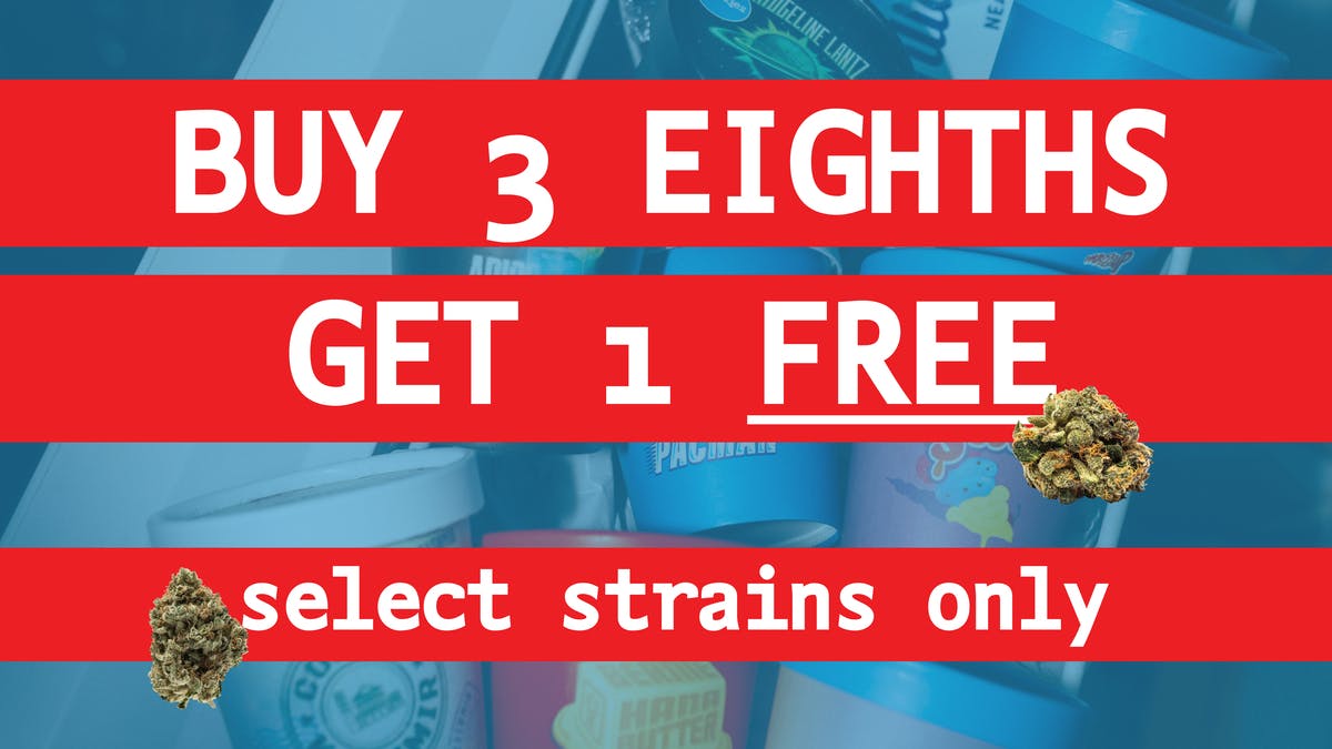 Cookies DC Buy 3 eighths, get 1 free