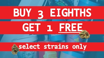 Cookies DC Buy 3 eighths, get 1 free