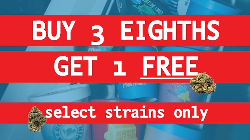 Cookies DC Buy 3 eighths, get 1 free