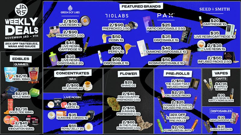 JARS Cannabis - Aurora Southlands Lowest Prices & Largest Variety in the State
