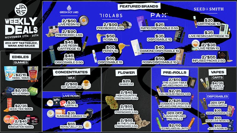 JARS Cannabis - Aurora Southlands Good Deals. Great Weed.