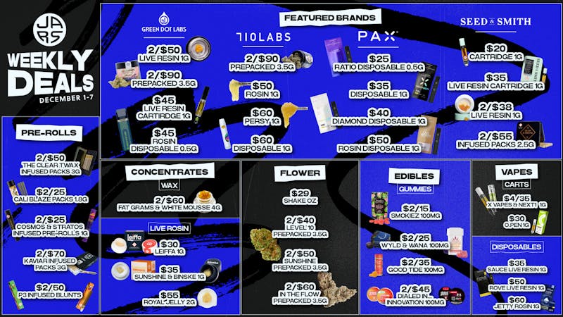 JARS Cannabis - Longmont Lowest Prices & Largest Variety in the State