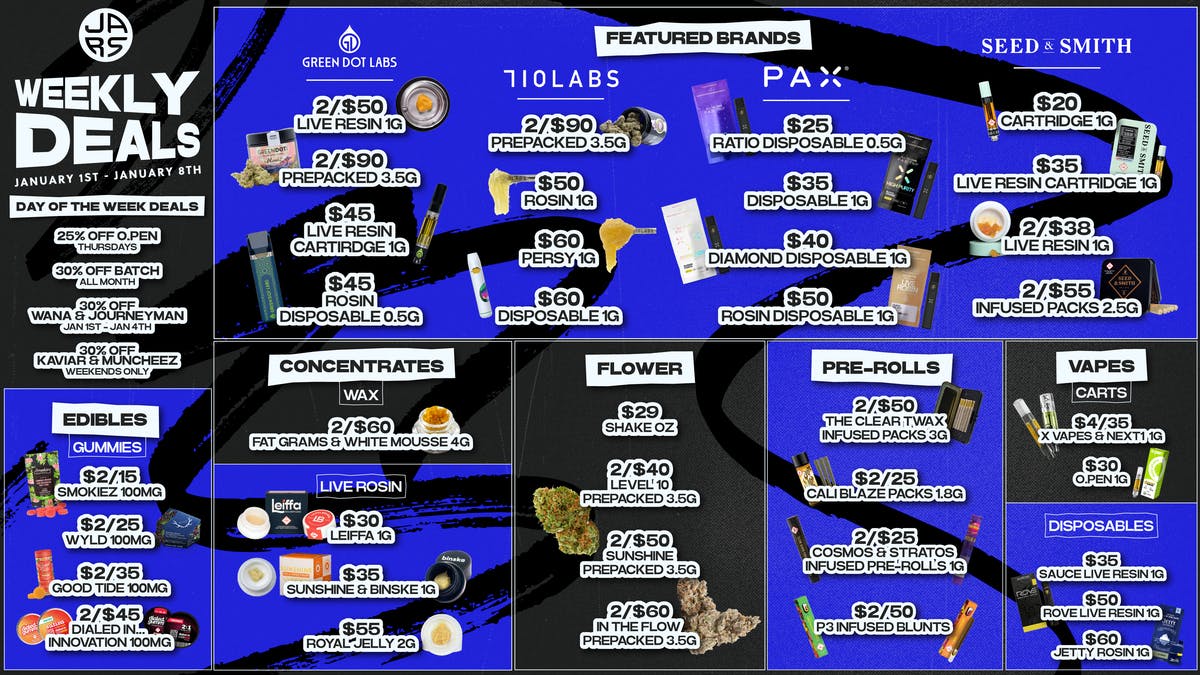 JARS Cannabis - Longmont Big Selection. Strong Value. Always at JARS.