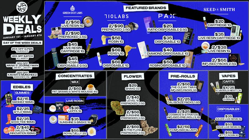 JARS Cannabis - Longmont Big Selection. Strong Value. Always at JARS.