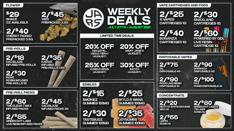 JARS Cannabis - Aurora Southlands Top Shelf Weed. Next Level Experience.