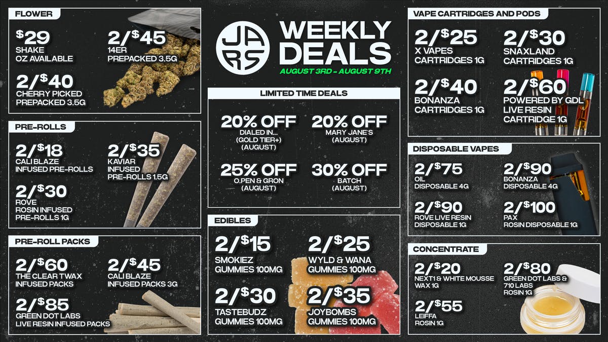 JARS Cannabis - Aurora Southlands Biggest Selection. Even Bigger Value.