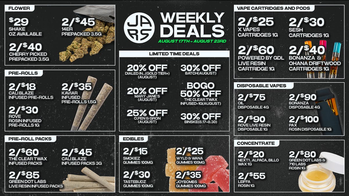 JARS Cannabis - Aurora Southlands Biggest Selection. Even Bigger Value.