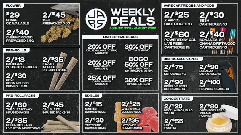 JARS Cannabis - Aurora Southlands Biggest Selection. Even Bigger Value.