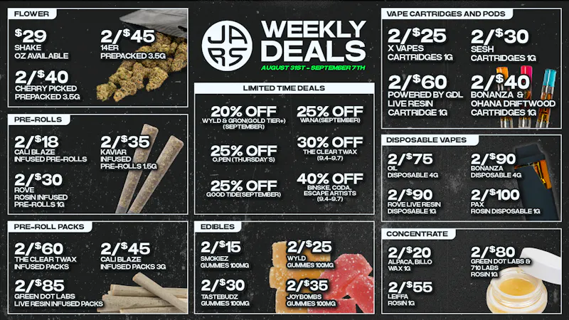 JARS Cannabis - Aurora Southlands More Selection. More Value. Always at JARS.