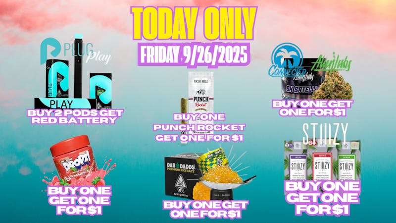 Cadre Dispensary TODAY ONLY FRIDAY DEALS