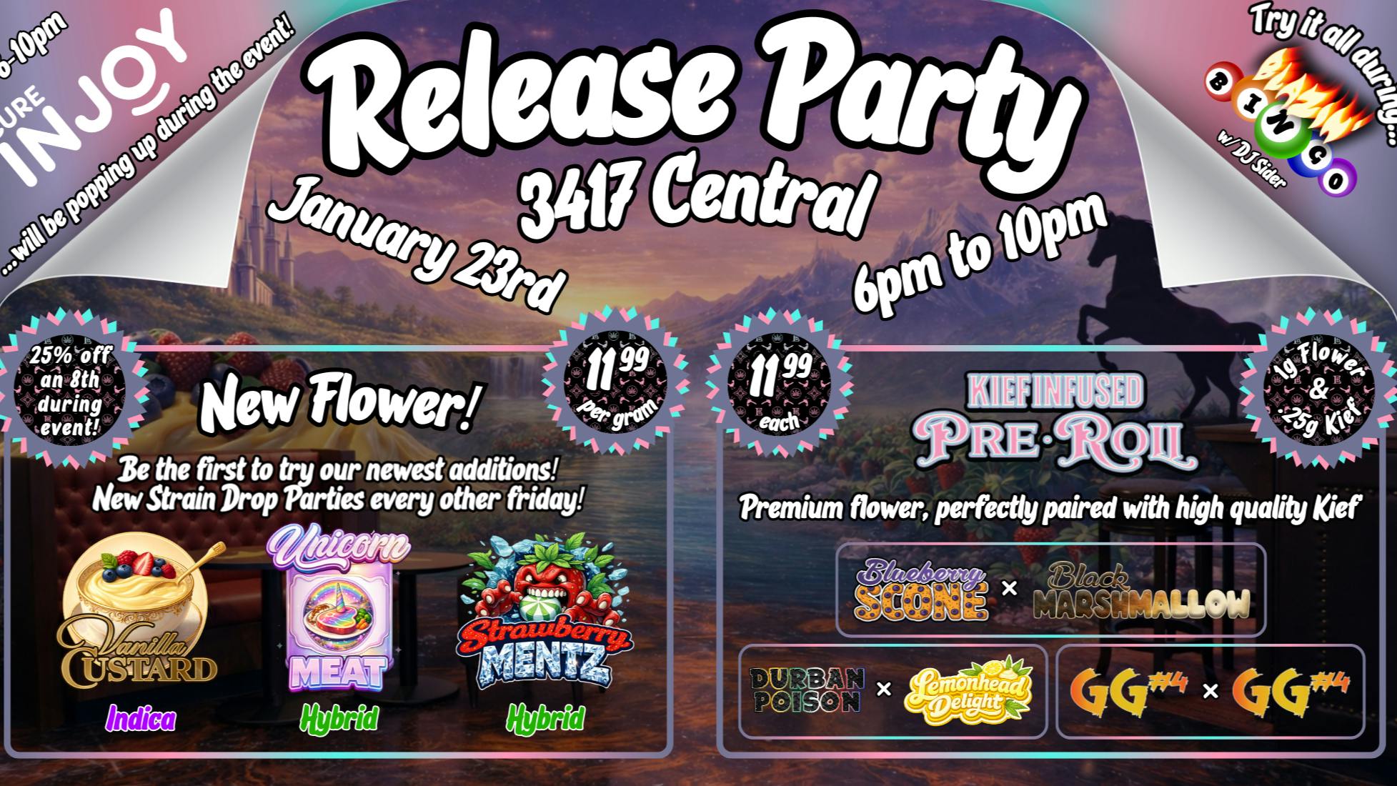 Enchanted Botanicals NM - Central/Nob Hill Product Release Party Deal 25% off New Strain 8ths