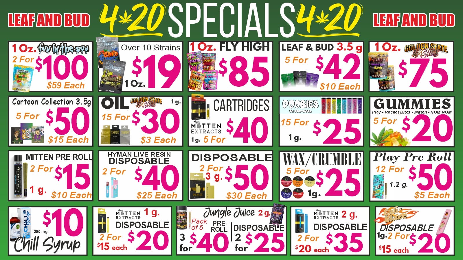 Leaf and Bud Detroit L&B 4:20 Specials