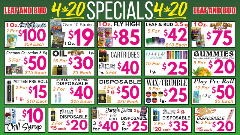 Leaf and Bud Detroit L&B 4:20 Specials