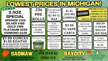 Top Cannabis Outlet - Saginaw LOWEST PRICES IN MI! BEST DEALS! BAYCITY SAGINAW