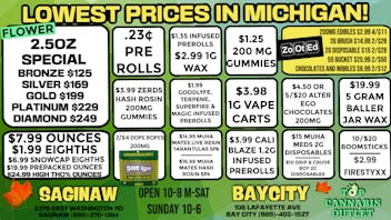 Top Cannabis Outlet - Saginaw LOWEST PRICES IN MI! BEST DEALS! BAYCITY SAGINAW