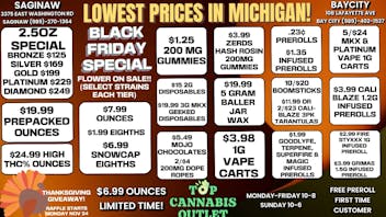 Top Cannabis Outlet - Saginaw LOWEST PRICES IN MI SAGINAW AND BAY CITY $6.99OZ !