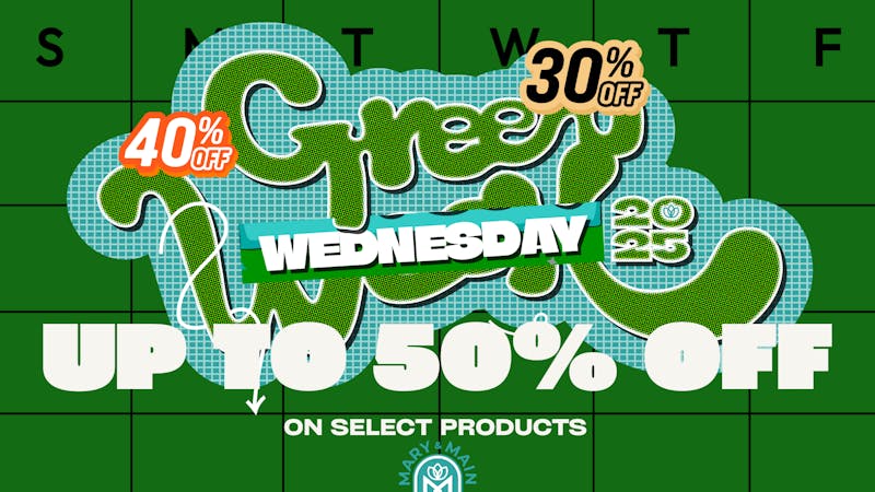 Mary & Main Green Week Wednesday Deals
