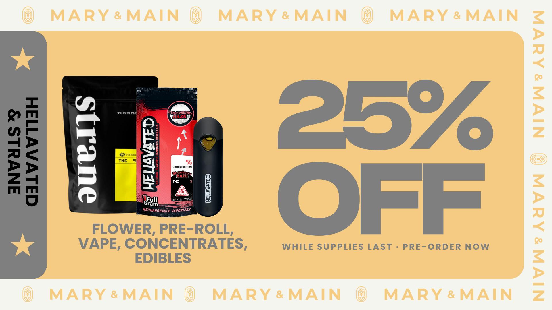 Mary & Main 25% OFF Hellavated & Strane
