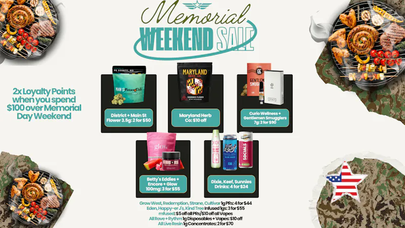 Mary & Main Memorial Weekend Deals