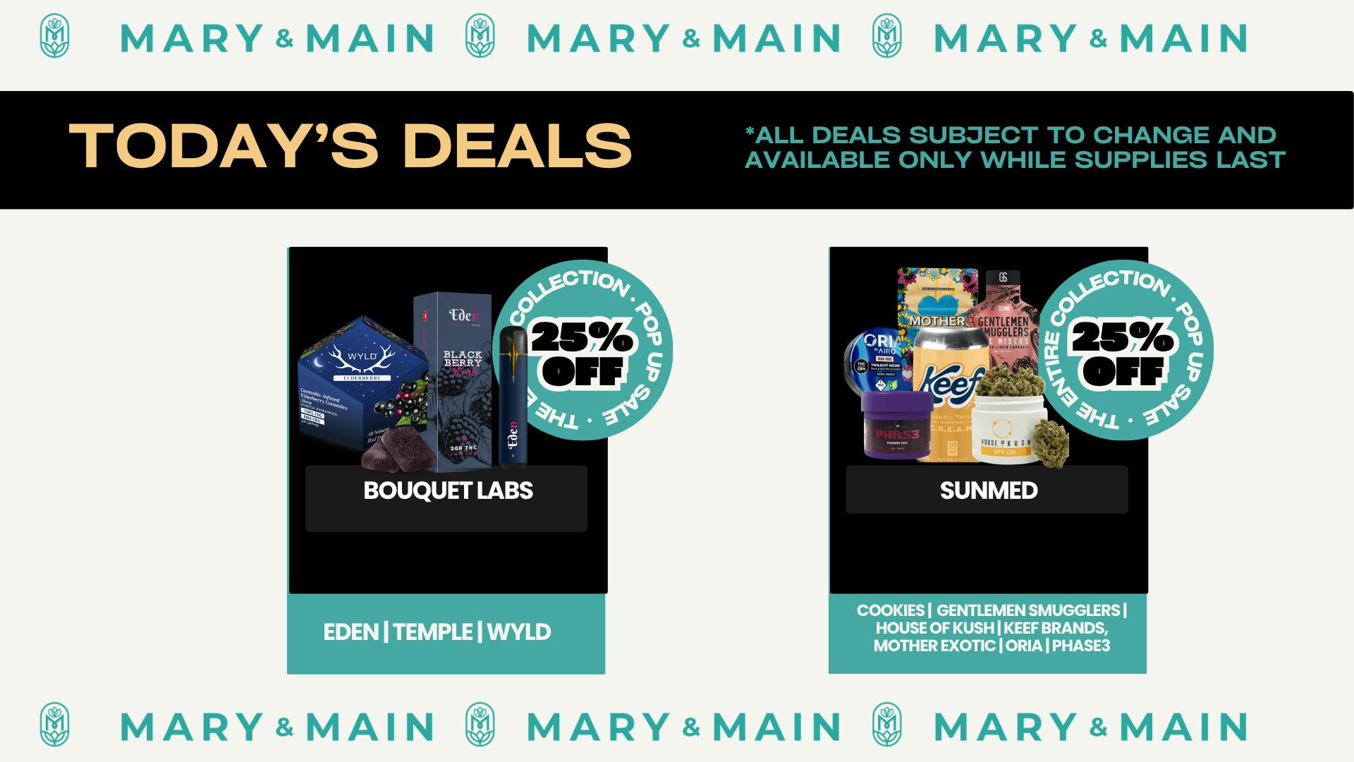 Mary & Main 25% Off Select Brands
