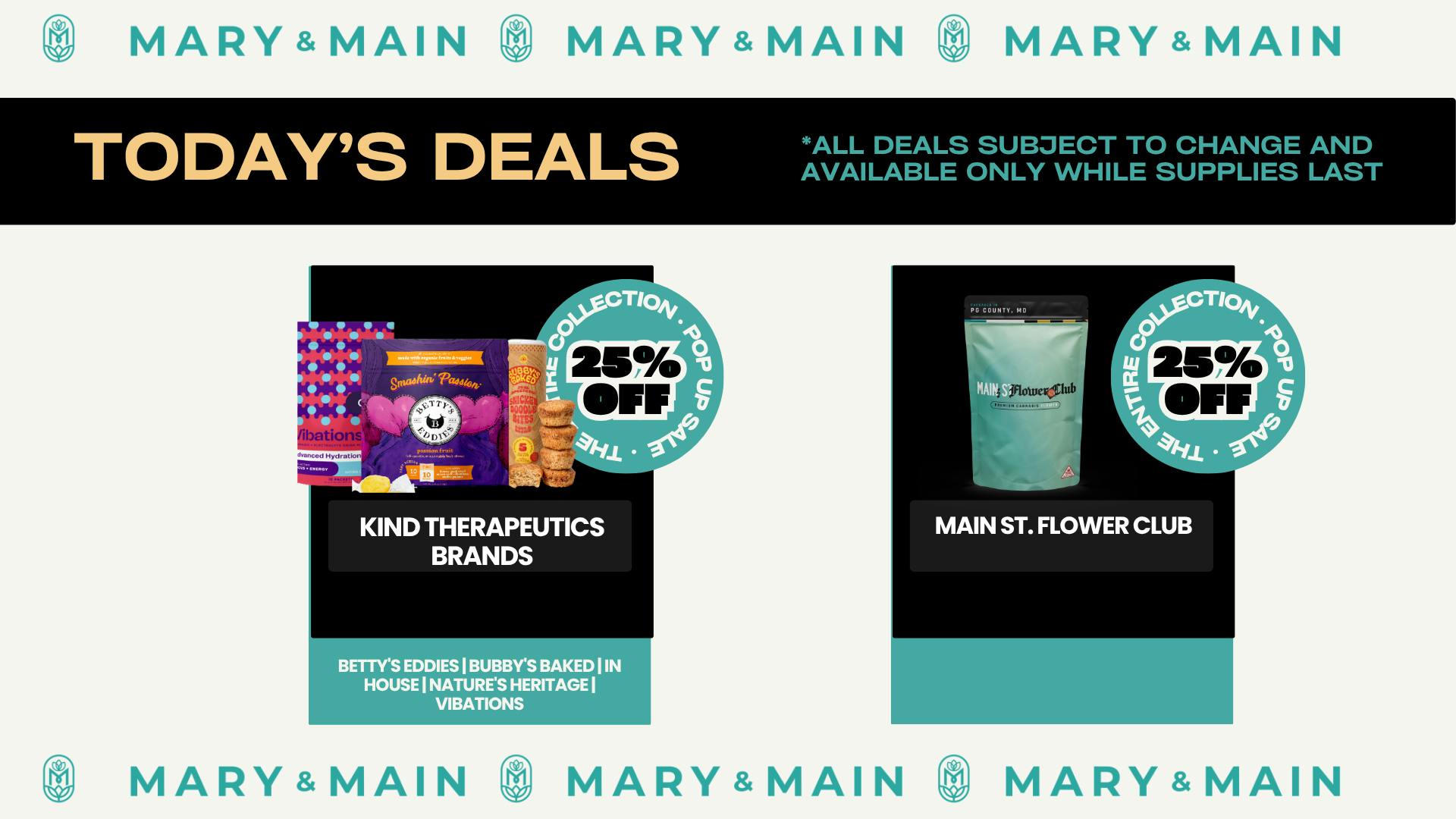 Mary & Main 25% Off Select Brands