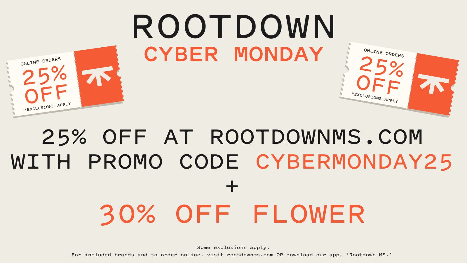 Rootdown - Bay St. Louis 25% OFF Online Orders - Cyber Monday