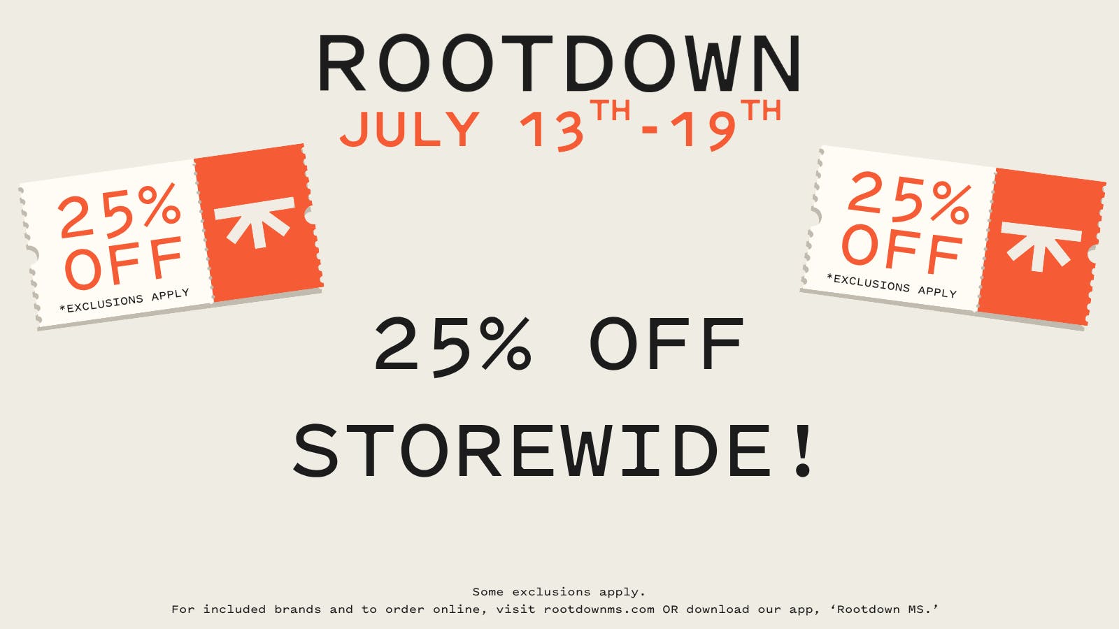 Rootdown - Starkville 25% OFF STOREWIDE!